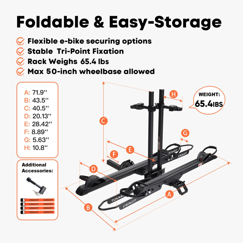 Cravot CyberRack E2 Plus Hitch Bike Rack