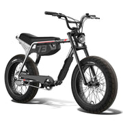 Front view of the SUPER73-ZX Core Legacy Series ebike in metallic aluminum @color_metallic aluminum
